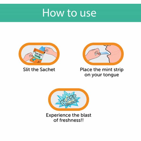 Kwik Mint Bursts Mouth Freshener - Pack Of 4