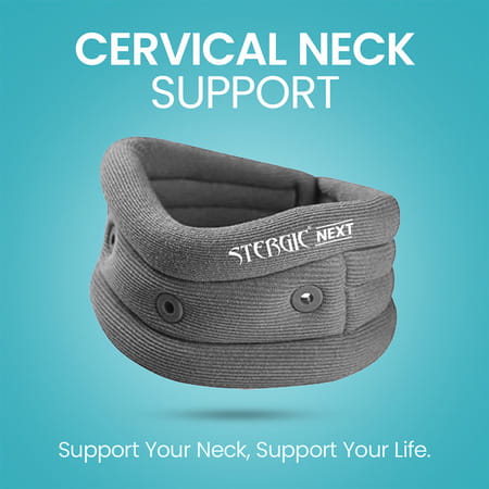Stergic Cervical Collar Soft Foam Neck Support Brace Strain & Cervical Spondylosis Large Size 1 No'S