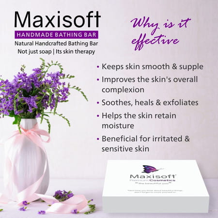Maxisoft Handmade Bathing Bar 75 Gm X 12 | Combo Pack Of 12 Pack Of 1