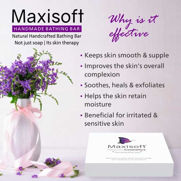 Maxisoft Handmade Bathing Bar 75 Gm X 12 | Combo Pack Of 12 Pack Of 1