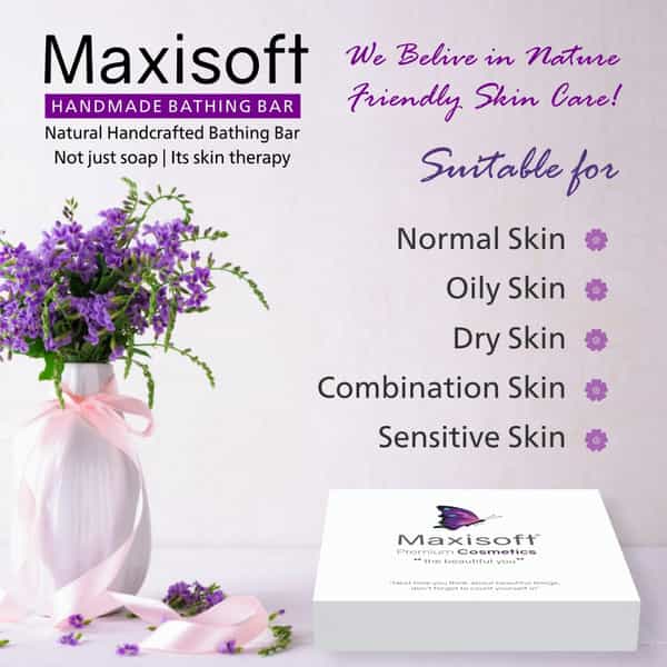 Maxisoft Handmade Bathing Bar 75 Gm X 12 | Combo Pack Of 12 Pack Of 1