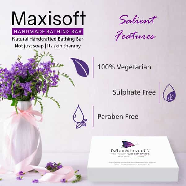 Maxisoft Handmade Bathing Bar 75 Gm X 12 | Combo Pack Of 12 Pack Of 1