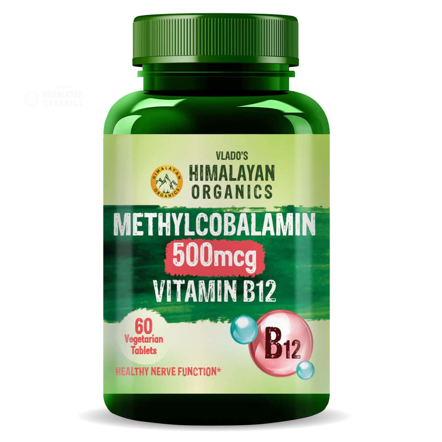 Vlado's Himalayan Organics Vitamin B12 | For Men & Women - 60 Veg Tablets
