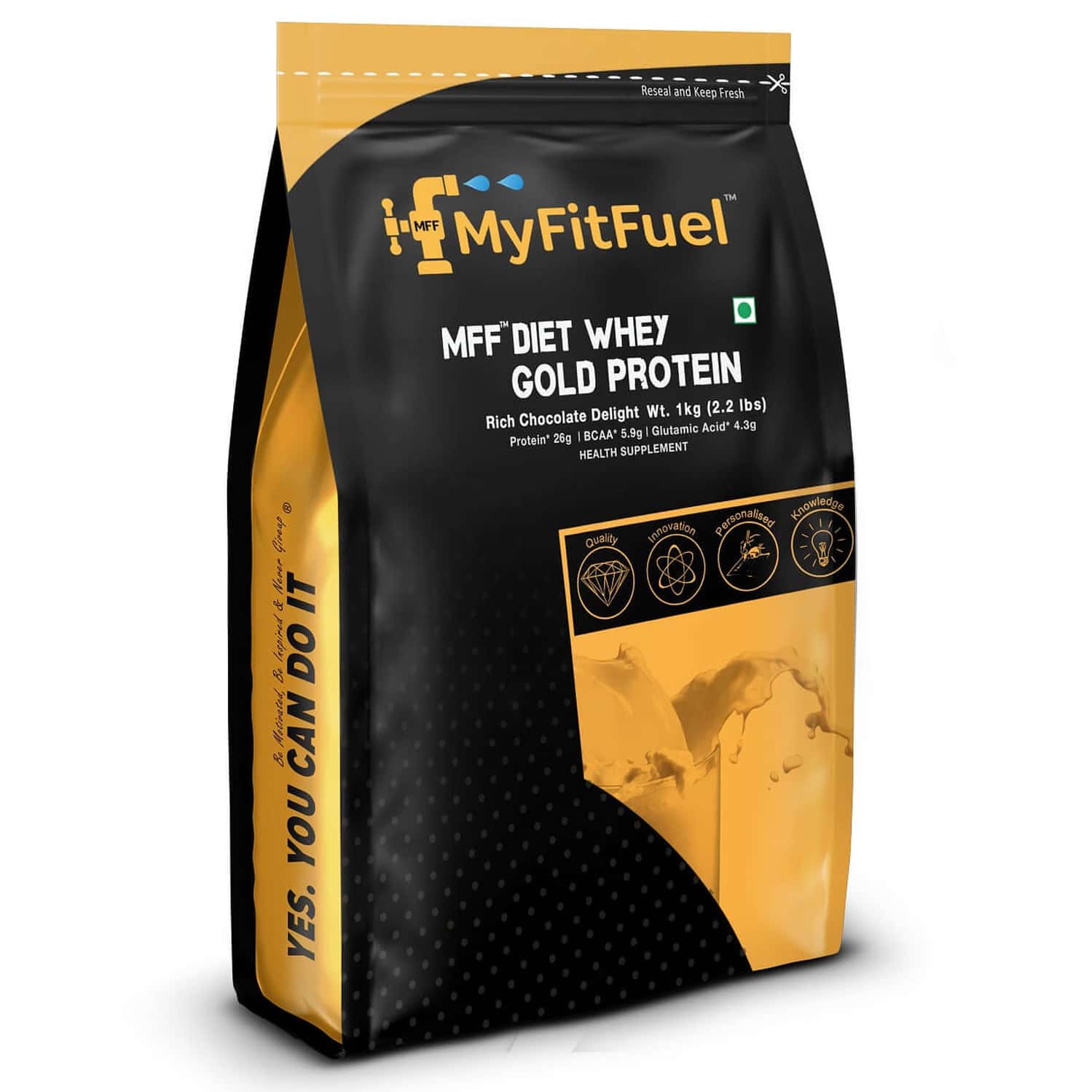 Myfitfuel Diet Whey Gold Protein Isolate | 1 Kg | 30 Servings (rich Chocolate Delight)