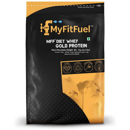 Myfitfuel Diet Whey Gold Protein Isolate | 1 Kg | 30 Servings (Rich Chocolate Delight)