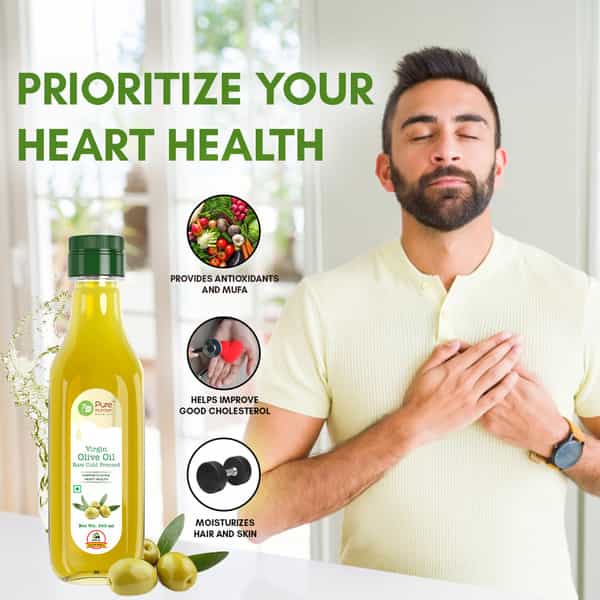 Pure Nutrition Virgin Olive Oil L Supports Healthy Heart | Skin & Hair L - 500 Ml - Pet Bottle