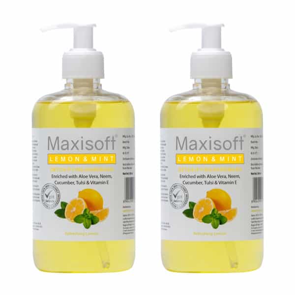 Maxisoft Detoxifying Hand Wash | Lemon & Mint | 500 Ml | Pack Of 2