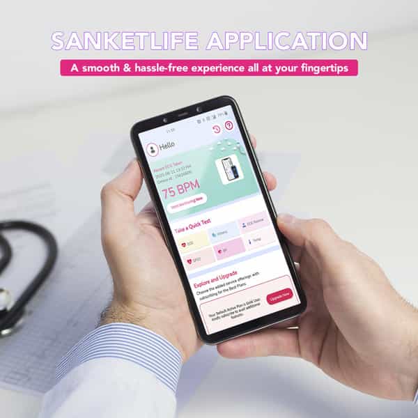Sanketlife Pro+ Combo For 12 Lead Ecg | Hrv | Pocket Ecg Setup With Db15 Cable & Switchsy Converter