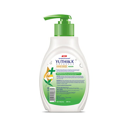 Yuthika Neem Handwash Liquid 500ml Dispenser Bottle | Ph Balanced | Germ Protection Hand Wash