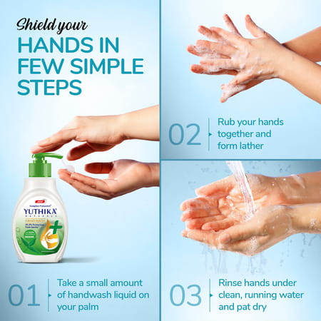 Yuthika Neem Handwash Liquid 500ml Dispenser Bottle | Ph Balanced | Germ Protection Hand Wash