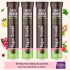 Vegan Greens Daily Women Multivitamins- 39 Vitamins, Minerals & Herbs. 100% Rda. 100 Effer., Orange