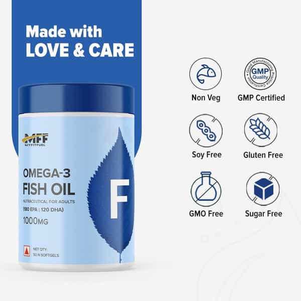 Myfitfuel Omega 3 Fish Oil | 1000Mg (180 Epa 120 Dha) | 50 Softgels