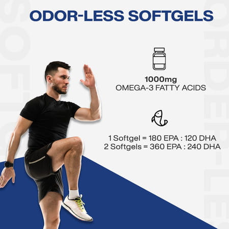 Myfitfuel Omega 3 Fish Oil | 1000mg (180 Epa 120 Dha) | 50 Softgels