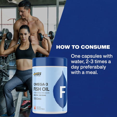 Myfitfuel Omega 3 Fish Oil | 1000mg (180 Epa 120 Dha) | 50 Softgels