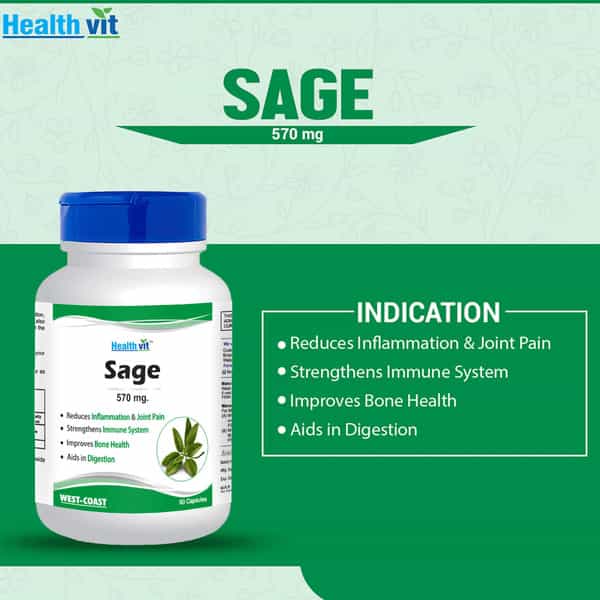 Healthvit Sage - 570 Mg 60 Capsules