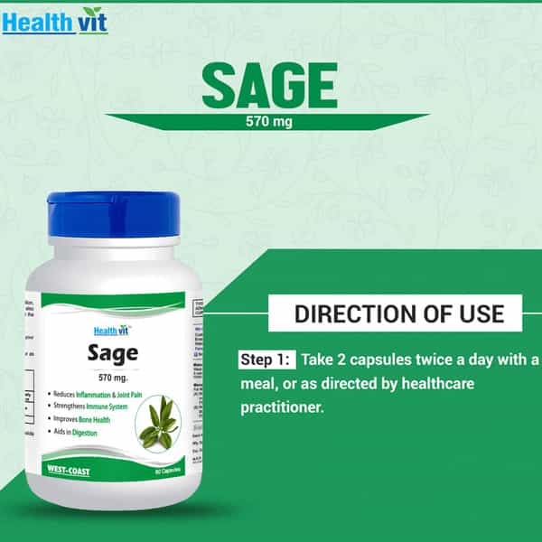Healthvit Sage - 570 Mg 60 Capsules