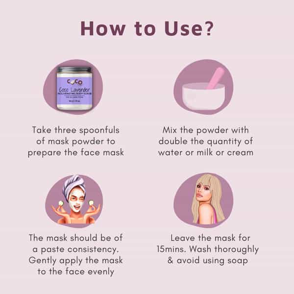 Coco Crush Coconut Lavender Face Pack For Skin Brightening - 50G