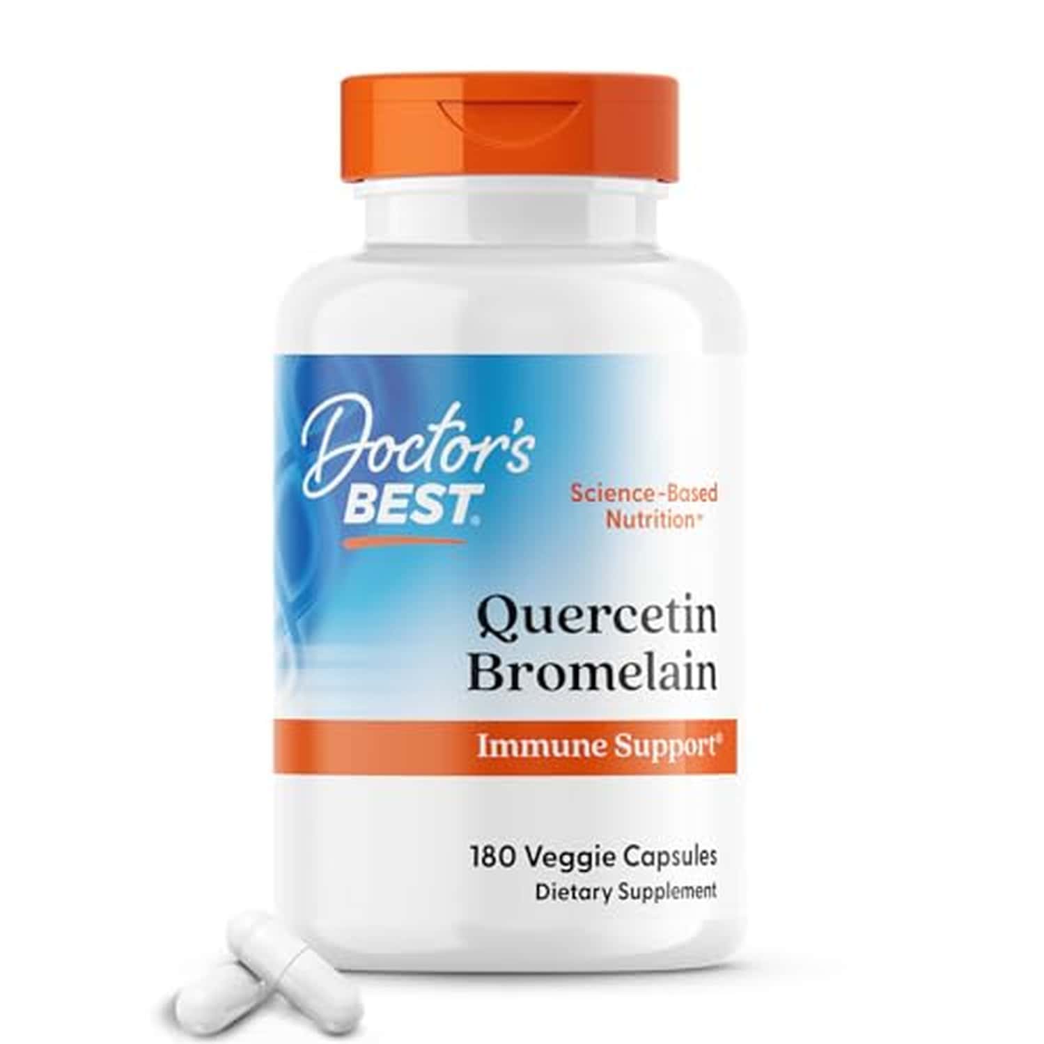 Doctor's Best Quercetin Bromelain Capsules | 180 Count