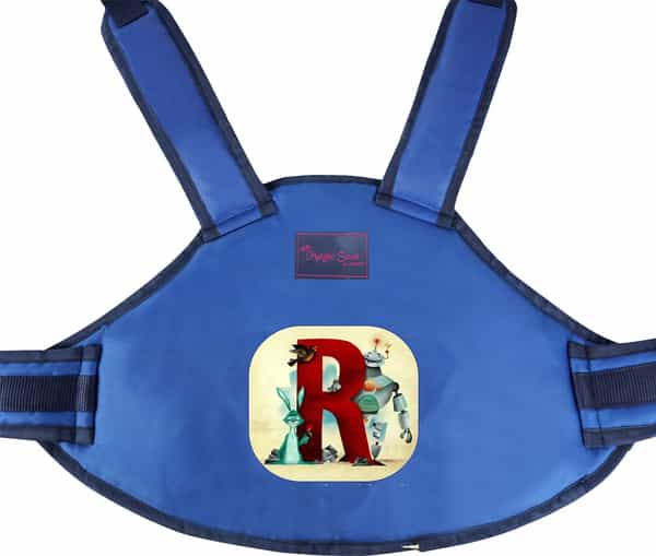 Magic Seat- 2 Wheelerkids Safety Seat Belt/Kids Carrier Protection For 2 Wheelers (Blue-Alphabet R)