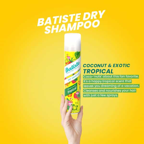 Batiste Instant Hair Refresh Dry Shampoo - Coconut & Exotic Tropical - 200Ml