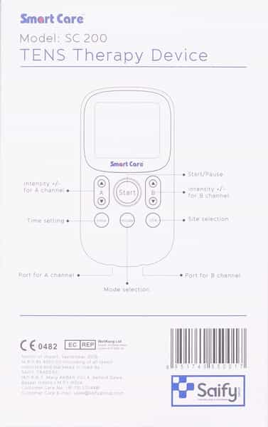Smart Care Sc-200 Electric Tens Therapy Device Battery Powered Nerve Simulator Full Body Massager