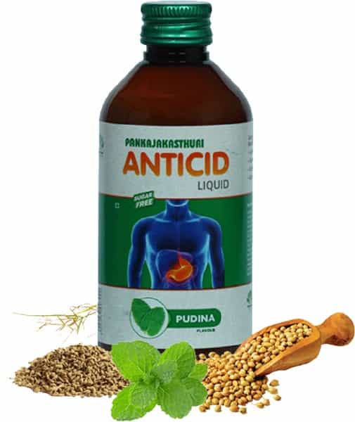 Pankajakasthuri Pudina Flavour Sugar Free Bottle Of 200Ml Anticid Liquid