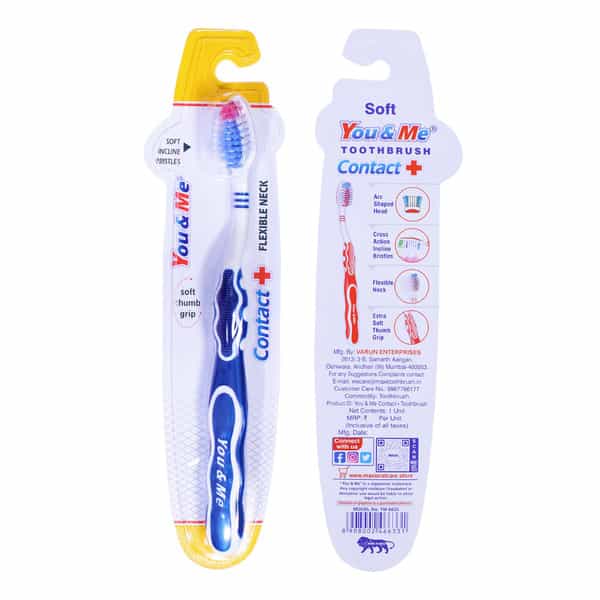 You & Me Contact+ Cross Action Soft Toothbrush (Pack Of 12)