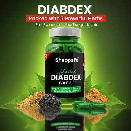 Sheopal'S Ayurvedic Herbal Diabdex Diabetes Care | 30 Capsules | Pack Of 1