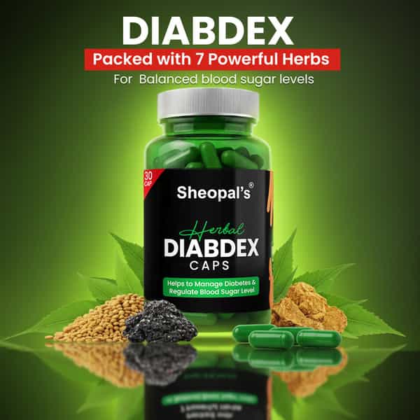 Sheopal's Diabdex Ayurvedic Herbal Capsules For Blood Sugar Support - 30 Capsules