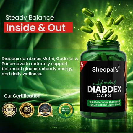 Sheopal'S Ayurvedic Herbal Diabdex Diabetes Care | 30 Capsules | Pack Of 1