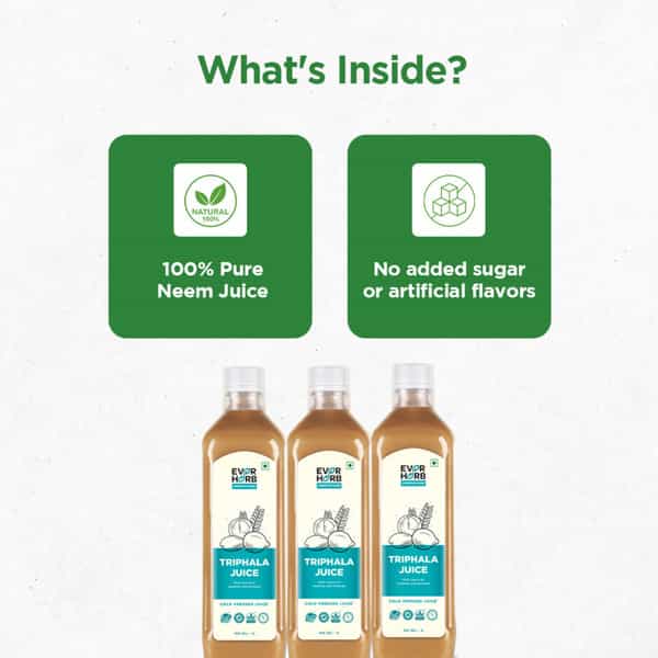 Everherb Triphala Juice - Supports Digestion & Gut Health - 1L Bottle (By Pharmeasy)