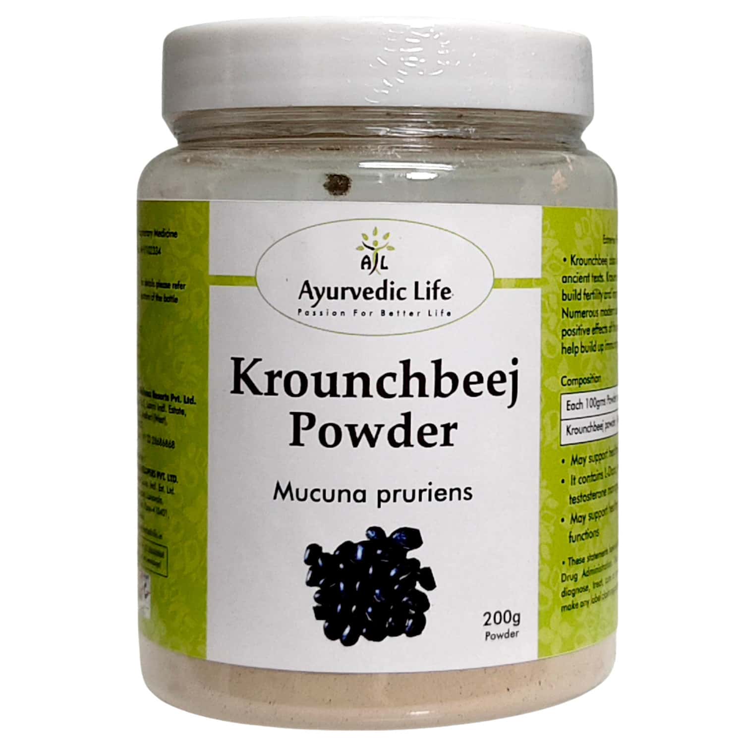 Al-ayurvedic Life Krounchbeej Powder - 200gms Pack Of 4