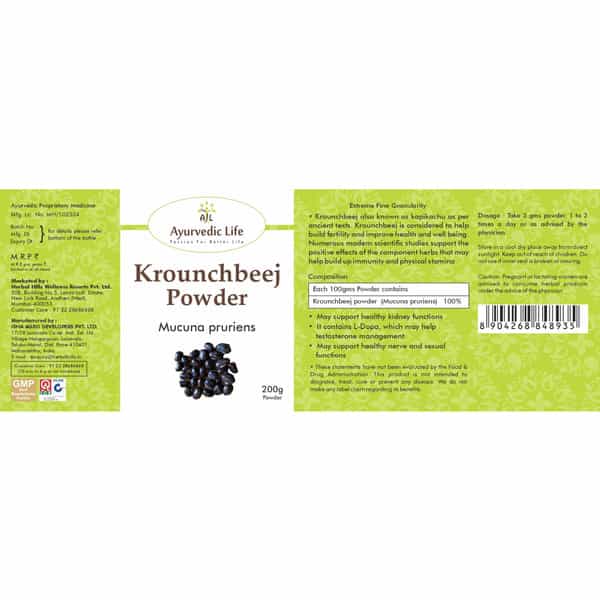 Al-Ayurvedic Life Krounchbeej Powder - 200Gms Pack Of 4