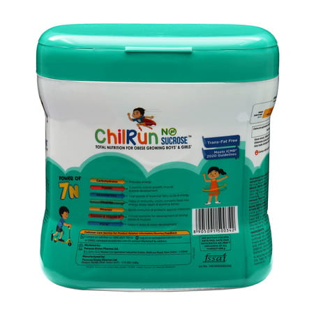 Chilrun No Sucrose Vanilla Flavour Total Nutrition For Obese Growing Boys & Girls Jar Of 200gm