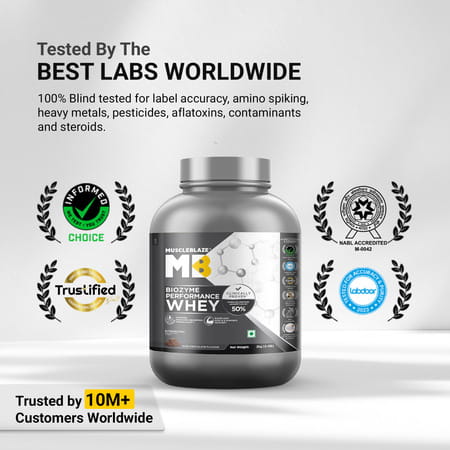 Muscleblaze Biozyme Performance Whey Protein (Rich Chocolate | 2Kg) & Creatine Monohydrate (100G)