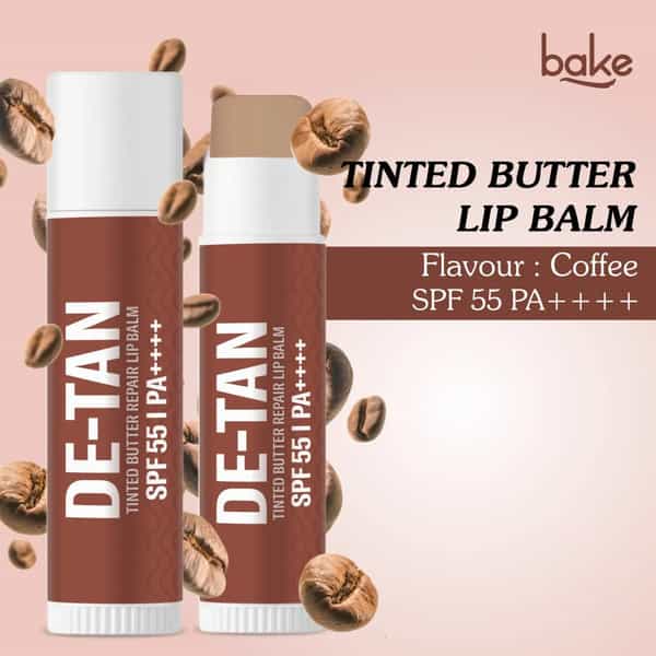 Bake De-Tan Tinted Butter Repair Lip Balm With Spf 55 Pa++++ For Sun Protection - 5G