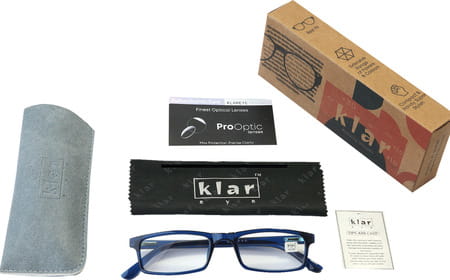 Klar Eye Rectangle Full Rim Reading Glasses Men And Women +0.75 To +3.50 +1.50 Power Matte Black