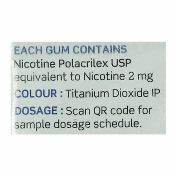 Nicotex 2Mg Mint Plus Flavour Sugar Free Strip Of 15 Nicotine Gums