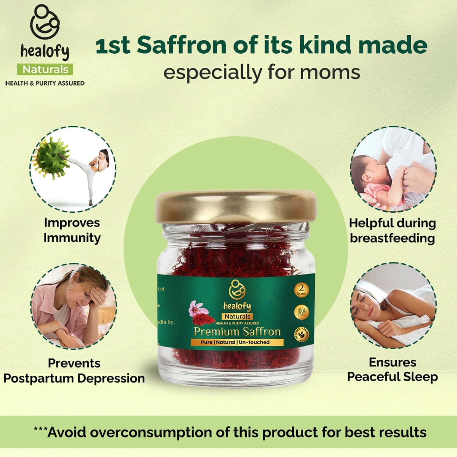 Buy HEALOFY NATURALS PREMIUM SAFFRON FOR PREGNANCY WELLNESS 2G Online