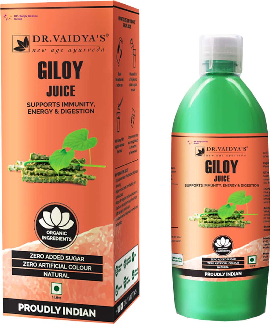 Dr. Vaidya'S Giloy Juice - Immunity | Energy & Digestion (1 Ltr) - Vegetarian | Zero Added Sugar