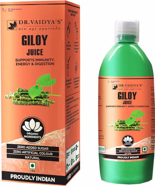 Dr. Vaidya's Giloy Juice - Immunity | Energy & Digestion (1 Ltr) - Vegetarian | Zero Added Sugar
