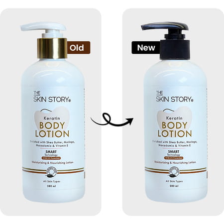 The Skin Story Keratin Shea Butter Deep Moisturizing Body Lotion Uv Protection | Long Lasting 280ml