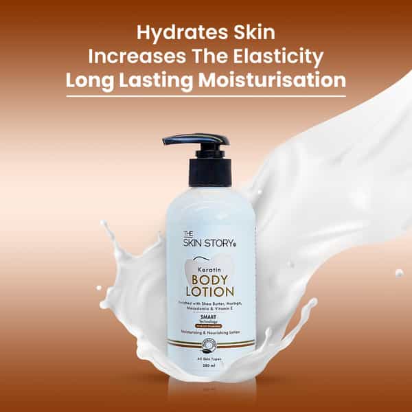 The Skin Story Keratin Shea Butter Deep Moisturizing Body Lotion Uv Protection | Long Lasting 280Ml