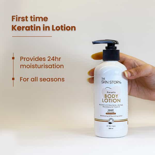 The Skin Story Keratin Shea Butter Deep Moisturizing Body Lotion Uv Protection | Long Lasting 280Ml