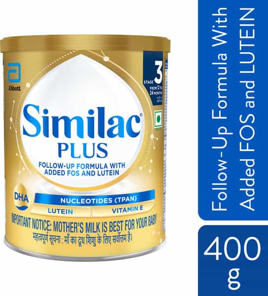Similac Plus Follow Up Formula | Added Hmo Stage 3 | From 12 To 18 Month | Tin 400 Gm