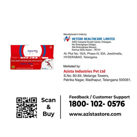 Genac Plus Fast Pain Relief Gel - Pack Of 3