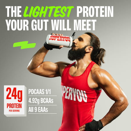 Superyou Pro Fermented Yeast Protein(Pack Of 5) | 24G Protein| Coffee Pdcaas Of 1 - 180G