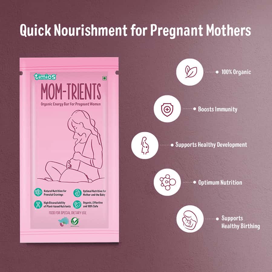 Buy TIMIOS MOMTRIENT ENERGY BARS FOR PREGNANT MOTHERS 40G STRAWBERRY