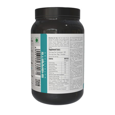 Sharrets Coconut Mct Oil Powder 80 | Zero Carbs - Unflavored - Pack Of 3 | 1kg Each