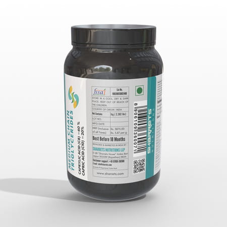 Sharrets Coconut Mct Oil Powder 80 | Zero Carbs - Unflavored - Pack Of 3 | 1kg Each